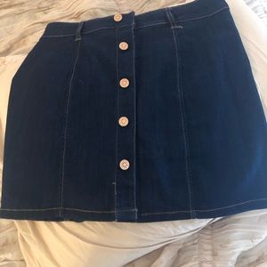 Button down jean skirt